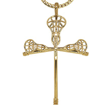 Load image into Gallery viewer, The Lacrosse Cross Pendant-Necklace
