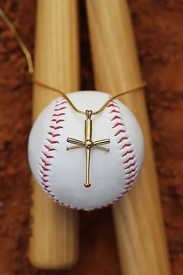 Mini Bat Cross with Necklace – Baseball Legend Apparel
