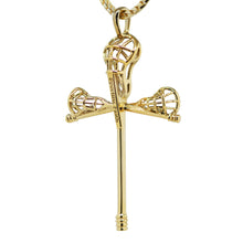 Load image into Gallery viewer, The Lacrosse Cross Pendant-Necklace
